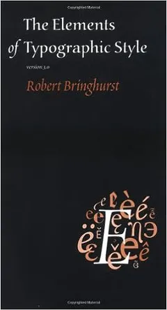 The book cover of The Elements of Typographic Style