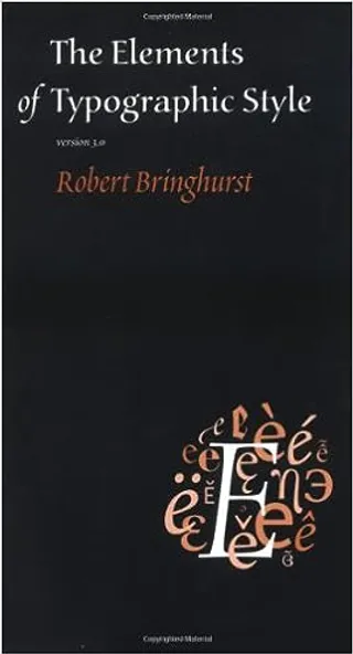 The book cover of The Elements of Typographic Style